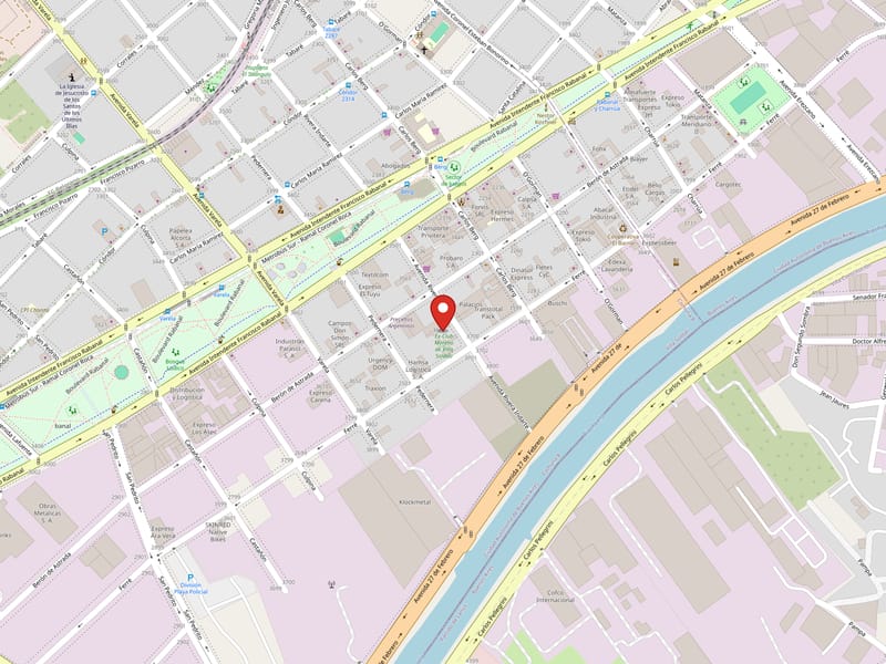 Mapa de la zona del showroom de Sellerpack en Rivera Indarte 3665, Nueva Pompeya, CABA