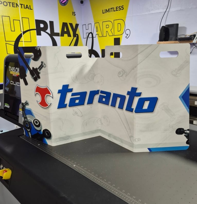 Parasol de cartón impreso a todo color para Taranto